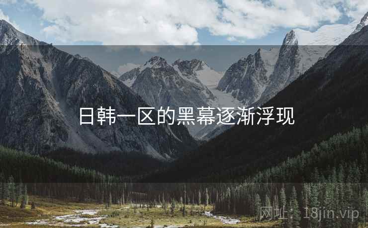 日韩一区的黑幕逐渐浮现