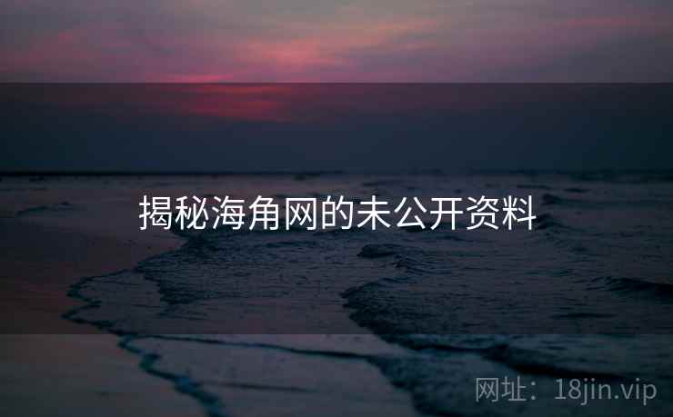 揭秘海角网的未公开资料