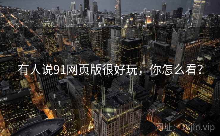 有人说91网页版很好玩，你怎么看？