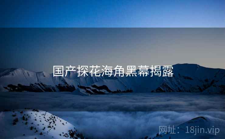 国产探花海角黑幕揭露