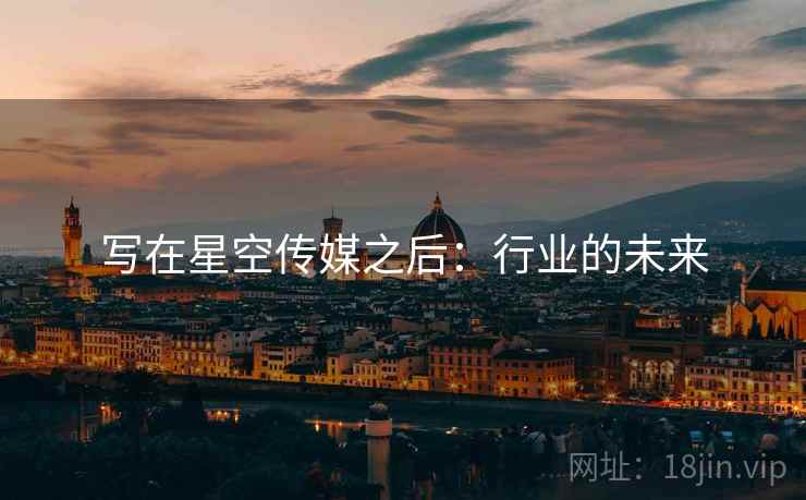 写在星空传媒之后：行业的未来